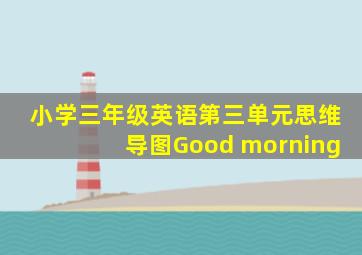 小学三年级英语第三单元思维导图Good morning